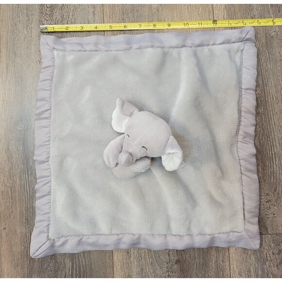 Carters Gray Elephant Lovey Holding Security Blanket Soft Velour Satin Toy - Picture 9 of 10